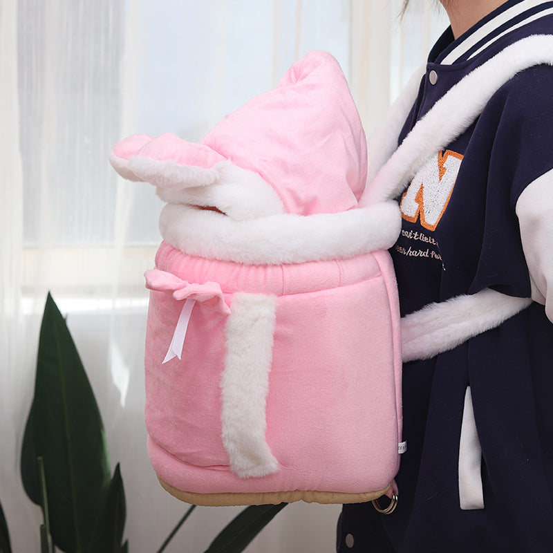 Cute Cat Backpack and Indoor Cat Bed Combo