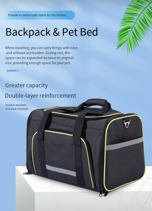 Foldable One-Shoulder Pet Carrier Bag — Lightweight Travel Tote for Cats & Dogs