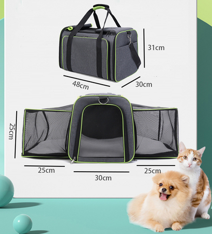 Foldable One-Shoulder Pet Carrier Bag — Lightweight Travel Tote for Cats & Dogs