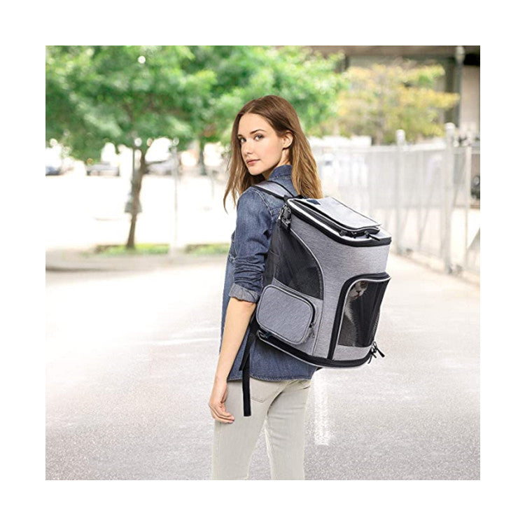 Portable Expandable Pet Backpack for Cats and Dogs