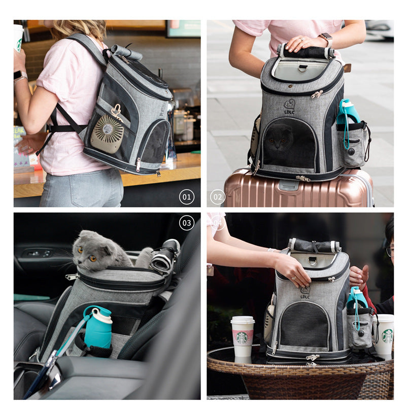Breathable Pet Backpack Carrier — Hands-Free Travel for Cats & Small Dogs