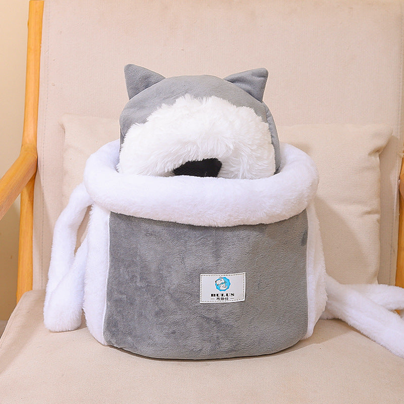 Cute Cat Backpack and Indoor Cat Bed Combo